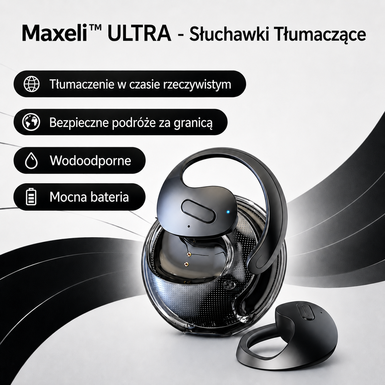 Maxeli™ ULTRA - Słuchawki Tłumaczące