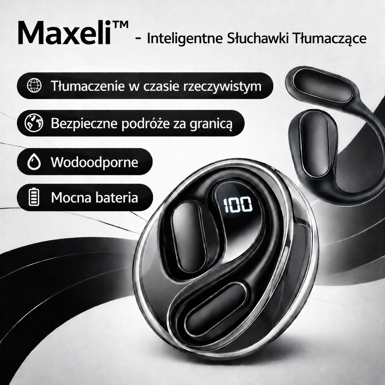 Maxeli™ - Inteligentne Słuchawki Tłumaczące