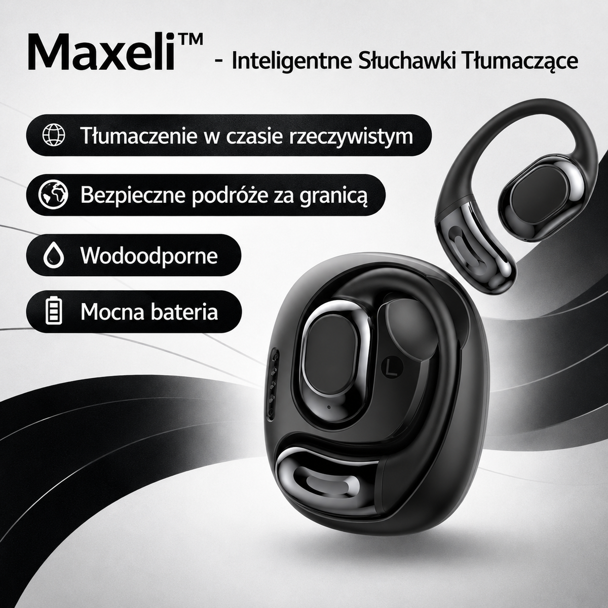 Maxeli™ - Inteligentne Słuchawki Tłumaczące