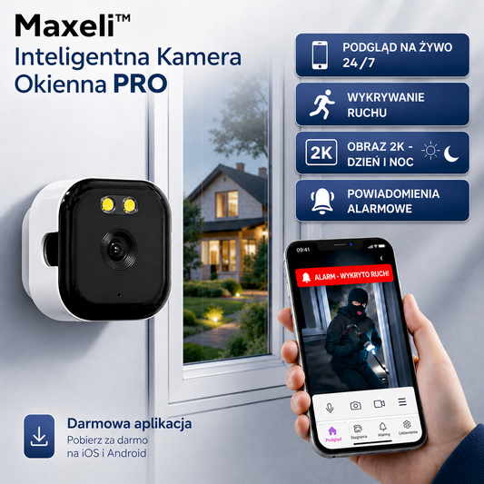 Maxeli™ PRO - Kamera Okienna 2K