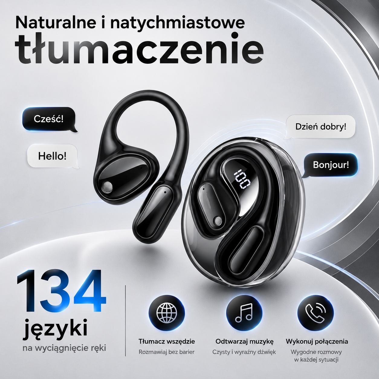 Maxeli™ - Inteligentne Słuchawki Tłumaczące